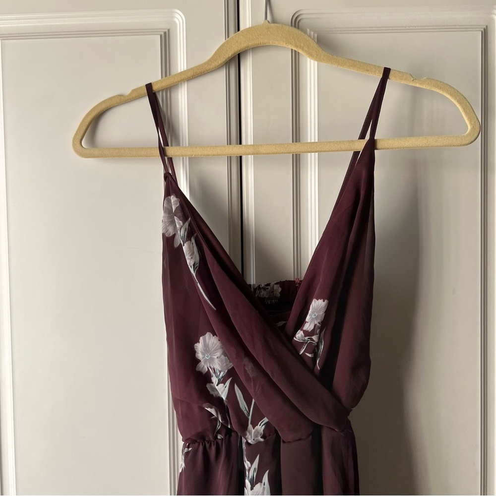 Sienna Sky Maroon Floral Elegant Dress - Picture 8 of 8